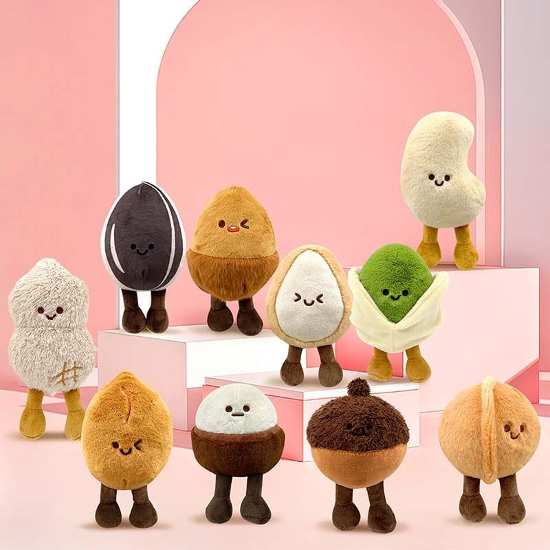 custom cute nuts plush toys 2